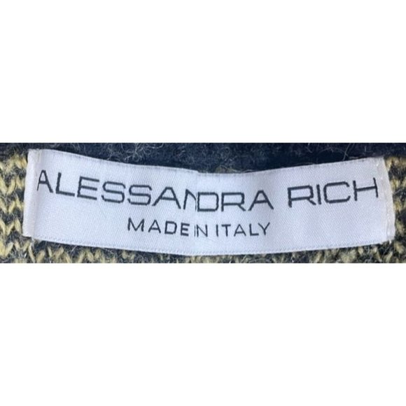 ALESSANDRA RICH Metallic Checked Knitted Vest - Picture 6 of 7